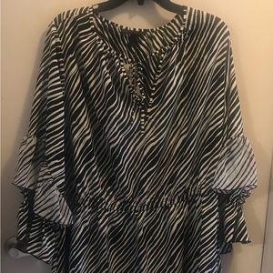 Lane Bryant plus size 18/20 black and white striped dress brand new with tags